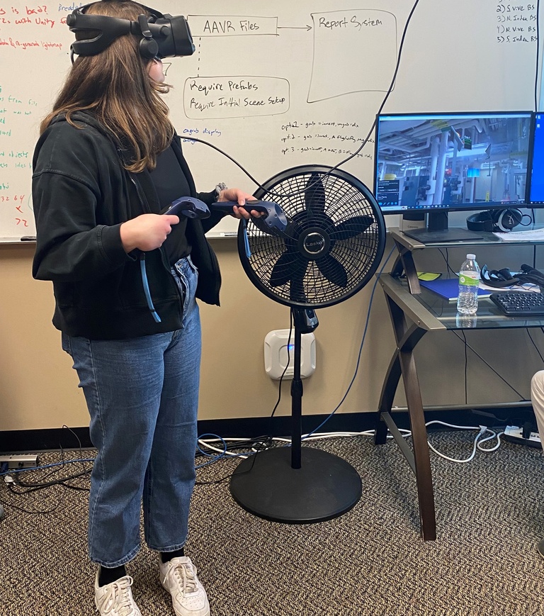 Lauren doing VR